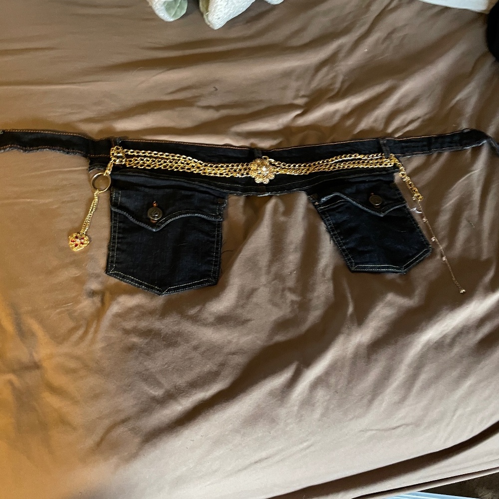 Custom REQUEST Order for Handcrafted Denim Pocket Belt